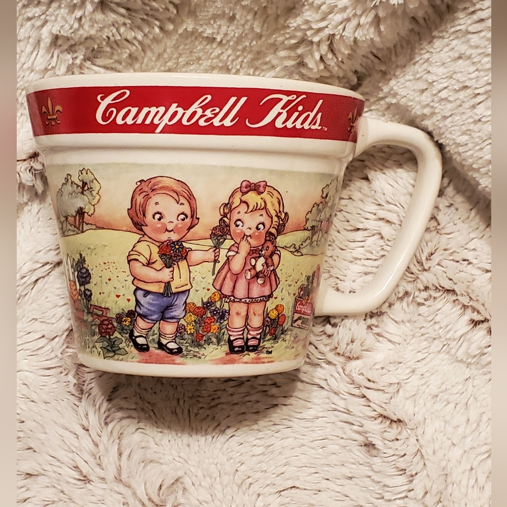 Campbell Soup Mug / Cup (Flower Pot Style) 1998 by Westwood Campbell Kids 14oz
